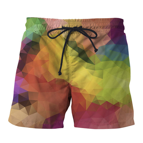 Colorful Geometric swim shorts