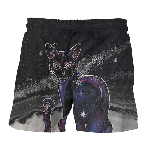 Galactic Cat swim shorts