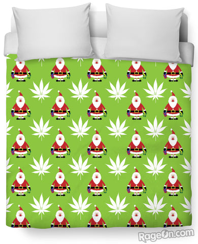 Green Christmas Duvet Cover
