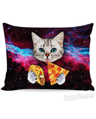 Taco Cat Bed Duvet Cover and Pillow Case Combo