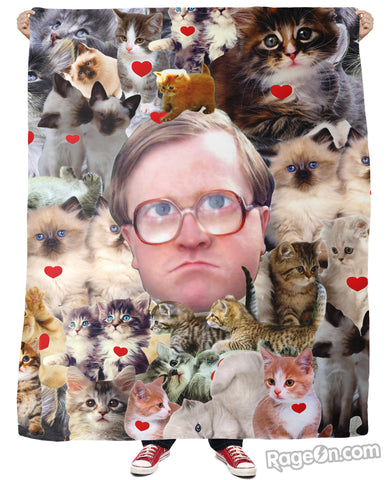 I Heart Kitties Fleece Blanket