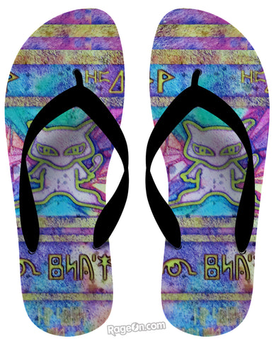 Ancient Mew Flip Flops