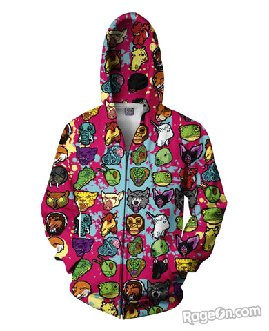 Hotline Miami Zip-Up Hoodie