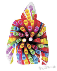 Straws Zip-Up Hoodie