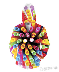 Straws Zip-Up Hoodie