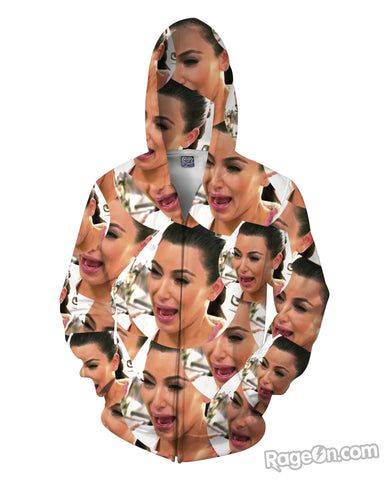 Crying Kim Zip-Up Hoodie