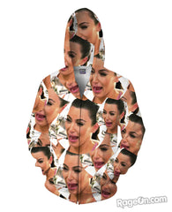 Crying Kim Zip-Up Hoodie