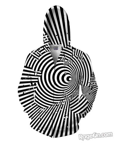 Drippy Maze Zip-Up Hoodie