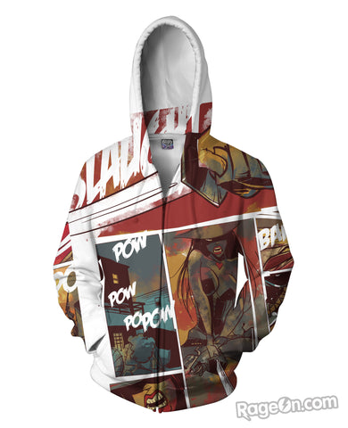 Comic Cowboy Zip-Up Hoodie