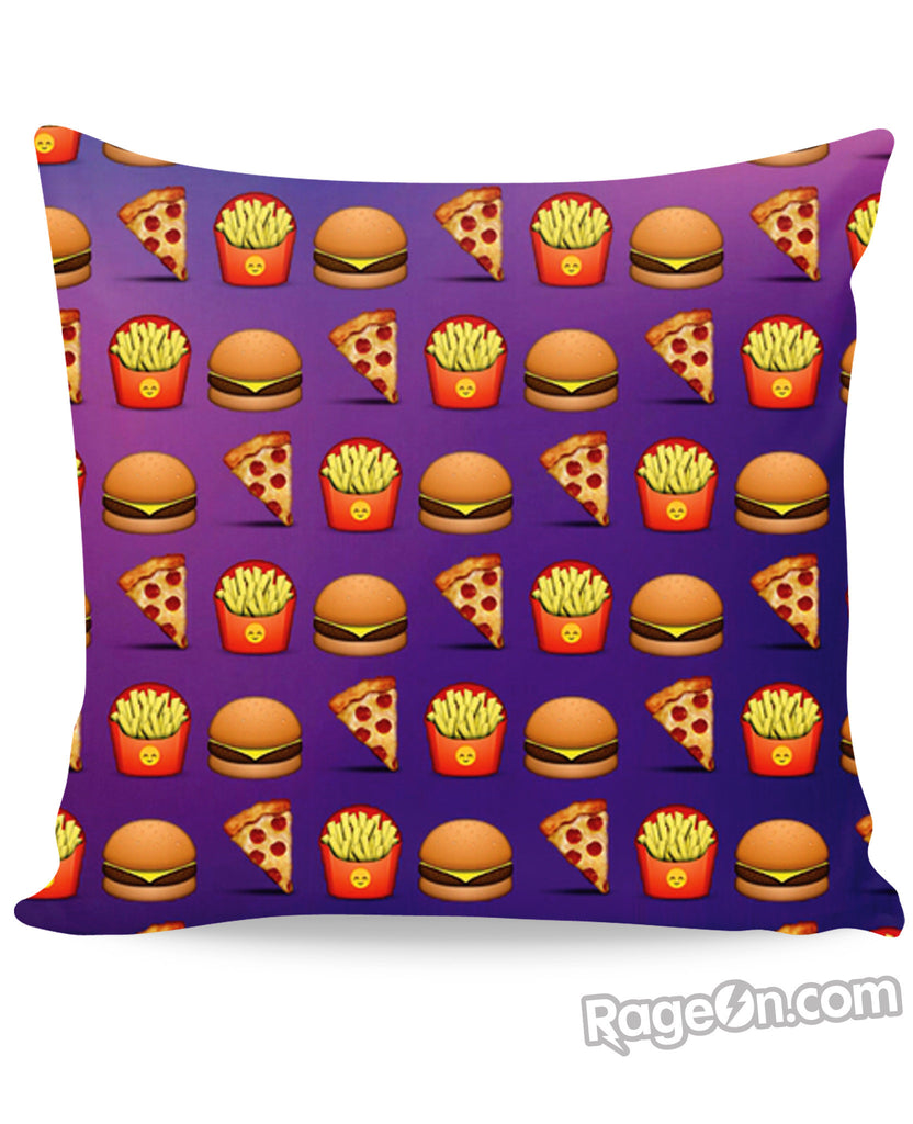 Emoji Fast Food Couch Pillow