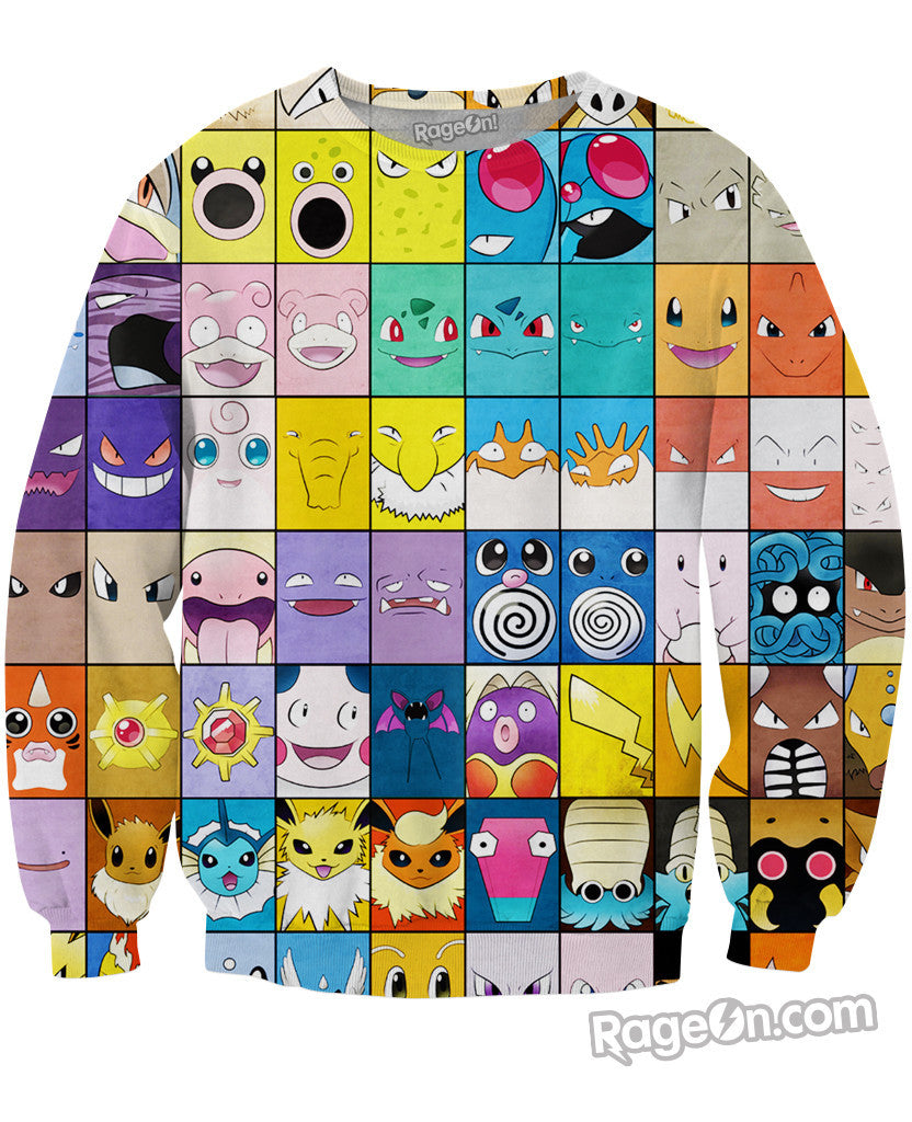 Pokemon Gen 8 Type Chart Stylized Unisex Crewneck Sweatshirt