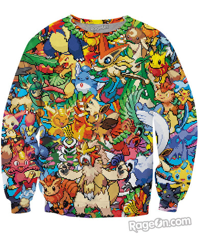 8Bit Pokemon Fusion Crewneck Sweatshirt