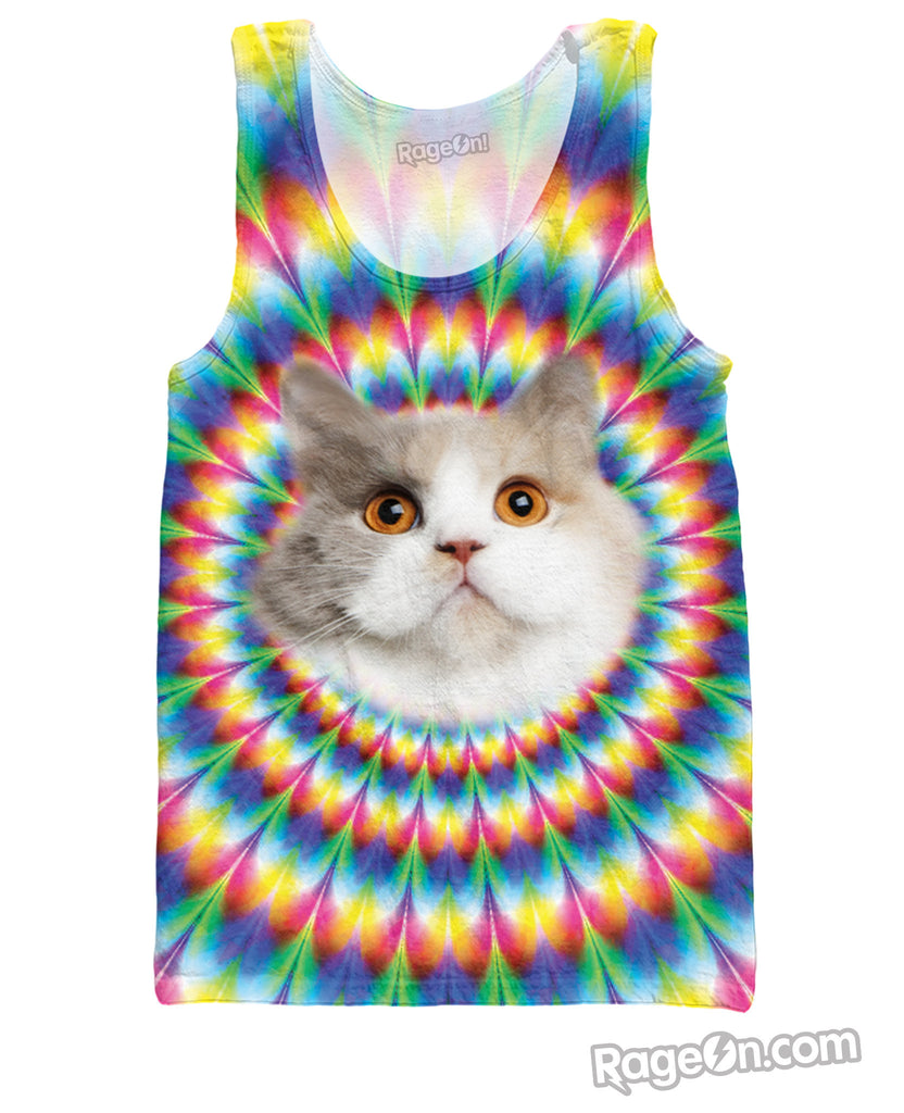 Cat Into the Rainbow Tank Top