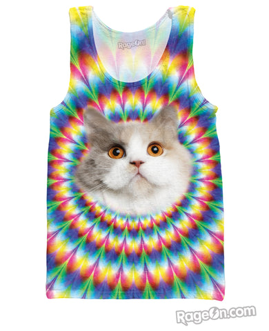 Cat Into the Rainbow Tank Top