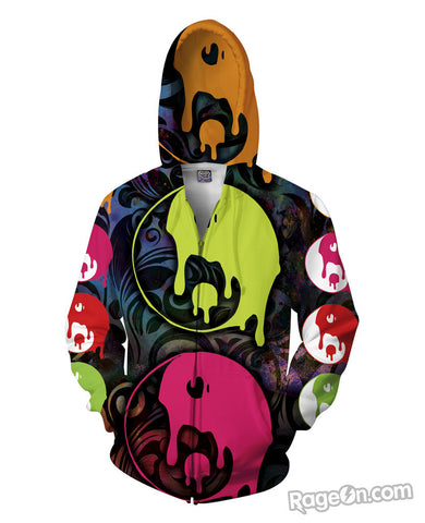 Drippy Yin Yang Zip-Up Hoodie *Ready to Ship*