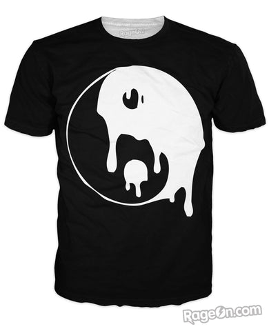 Drippy Yin Yang Black and White T-Shirt