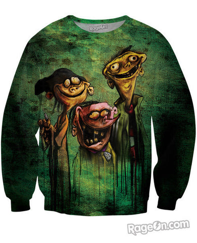 Ed, Edd n Eddy on Bath Salts Crewneck Sweatshirt *Ready to Ship*
