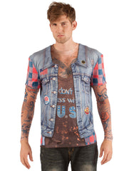 Jean Jacket Tattoo Long Sleeve Shirt