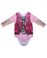 Infant Pink Biker Onesie