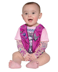 Infant Pink Biker Onesie