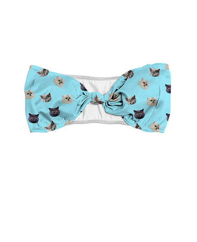 Kitties Padded Bandeau Top *Ready to Ship*