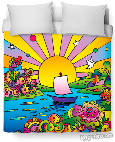 Cosmic Boat Duvet Cover