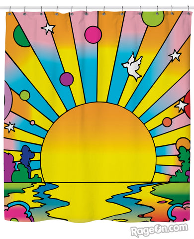Cosmic Sun Shower Curtain