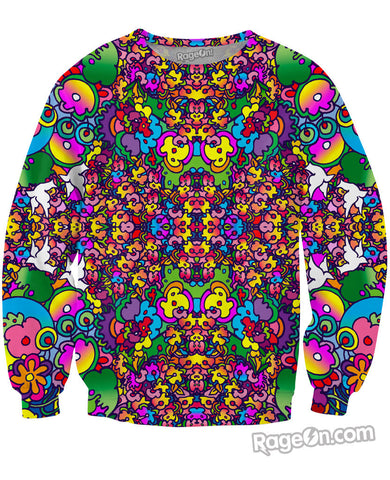 Flowers Kaleidoscope Crewneck Sweatshirt