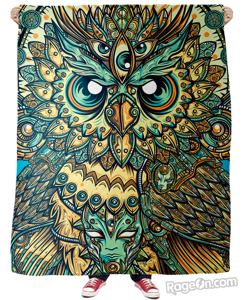 God Owl of Dreams Fleece Blanket