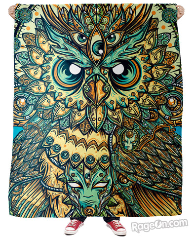 God Owl of Dreams Fleece Blanket
