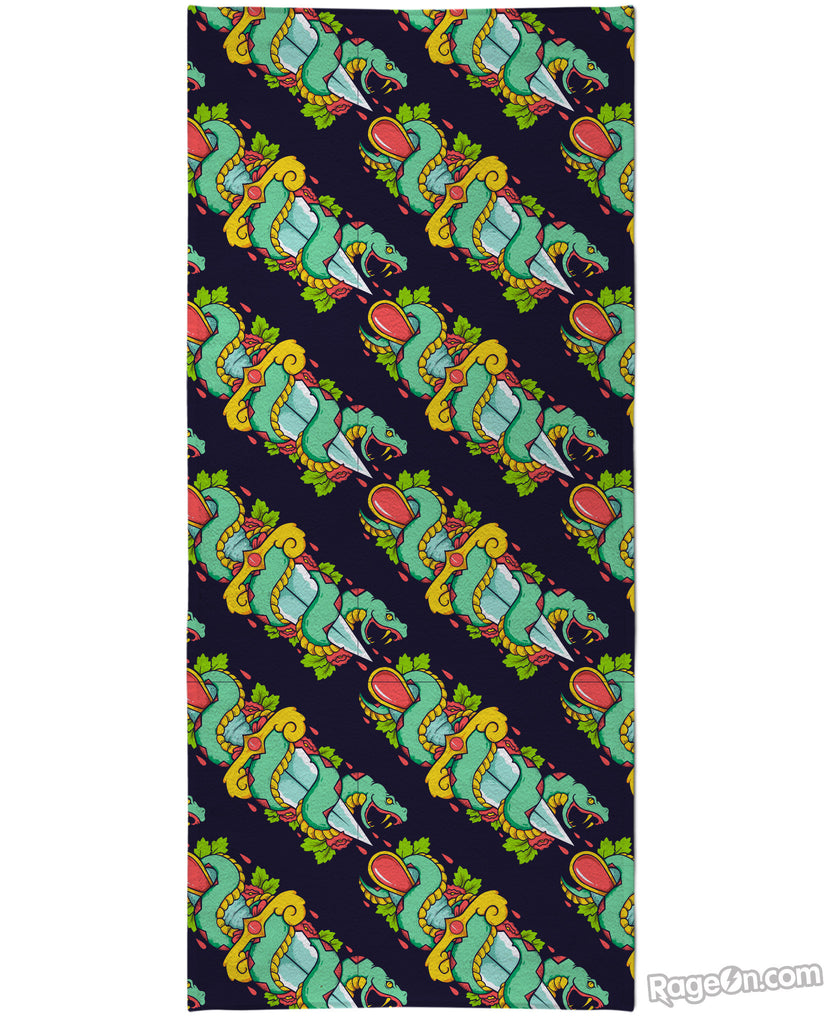 Snake Bitch Pattern Beach Towel