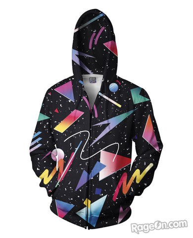 Galaxy Shapes Zip-Up Hoodie
